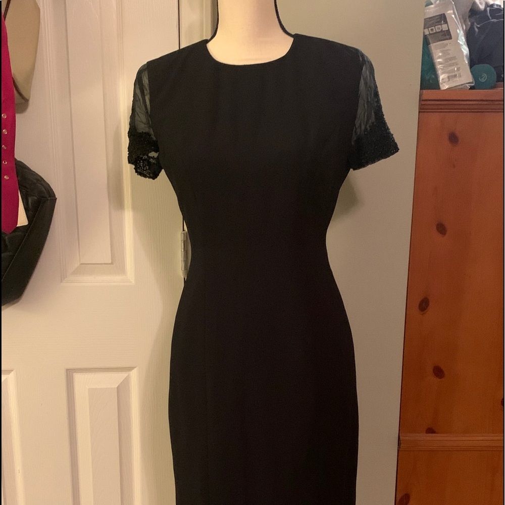 Donna Morgan Black Dinner/Evening Dress Sz 4P Vtg